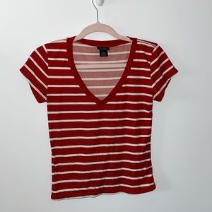 Ribbed stripped shirt